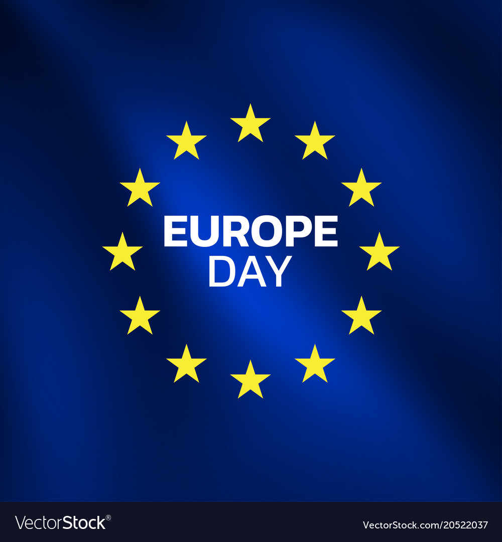 Europe Day logo icon design, vector illustration